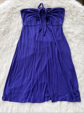 bebe Strapless Royal Purple Sundress